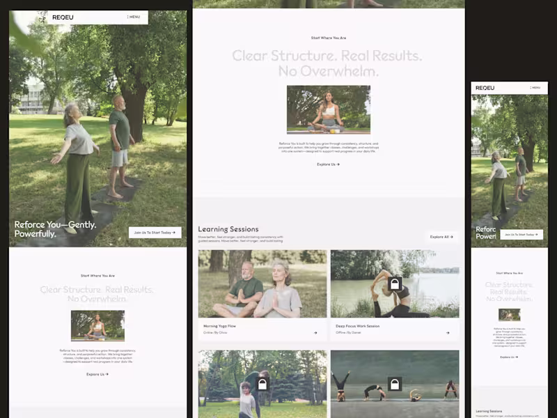 Cover image for Modern Wellness Platform Design (Framer