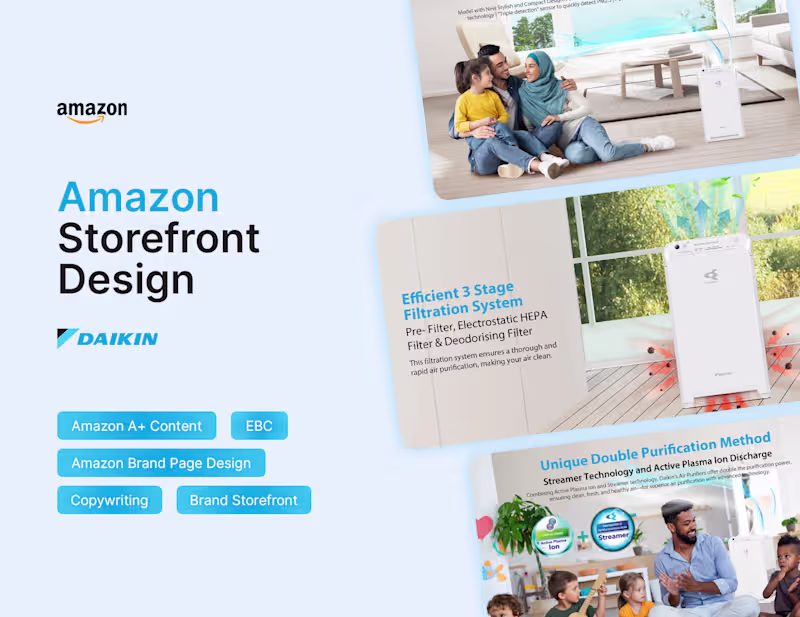 Cover image for Daikin: Storefront Design | Amazon A+ Content | EBC on Behance