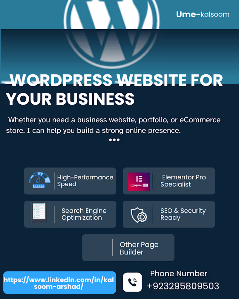 Cover image for WordPress Website Design & Development