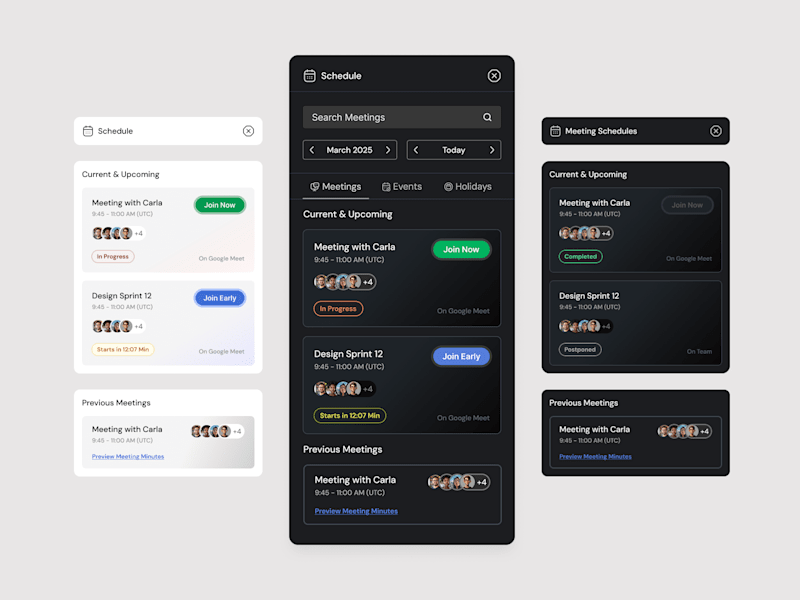 Cover image for Scheduling App Experience - Dark Mode