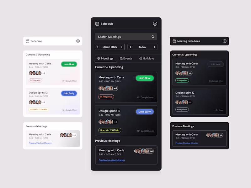 Cover image for Scheduling App Experience - Dark Mode