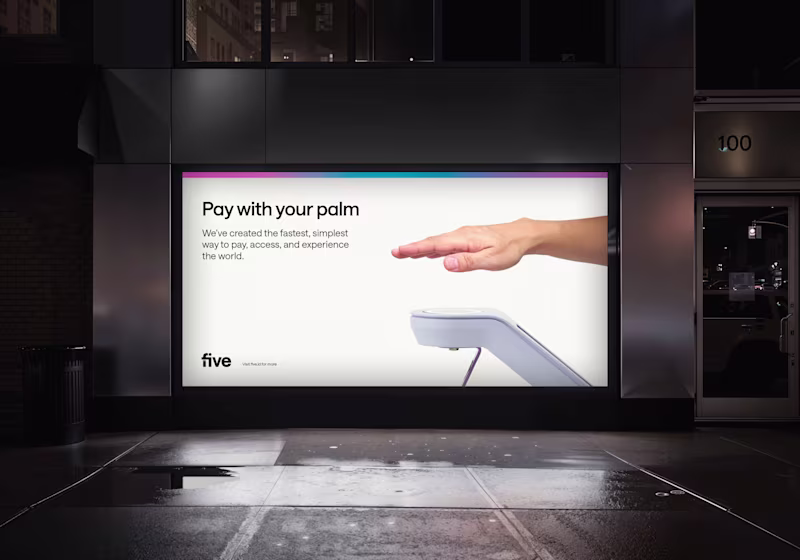 Cover image for Brand identity for Five, founded by ex-Revolut employees.