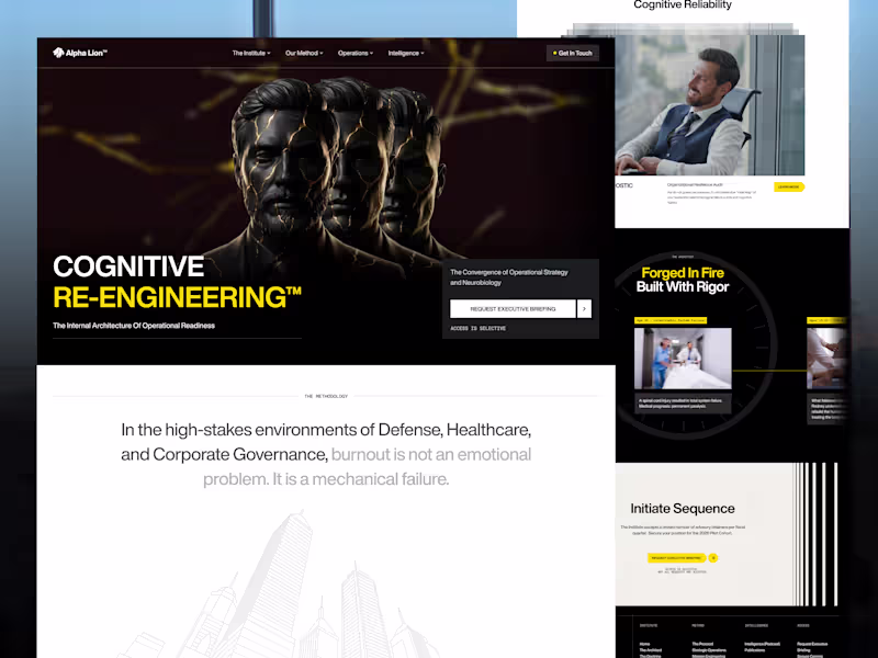 Cover image for Alpha Lion Institute Website — UX, UI Design & Development