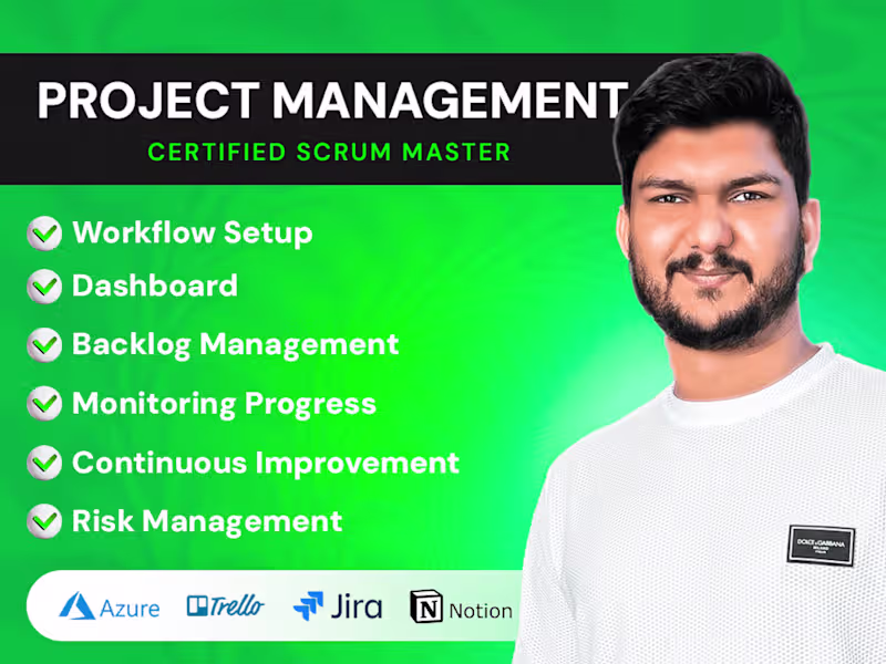 Cover image for Agile Project Manager | Certified Scrum Master | Jira, Asana