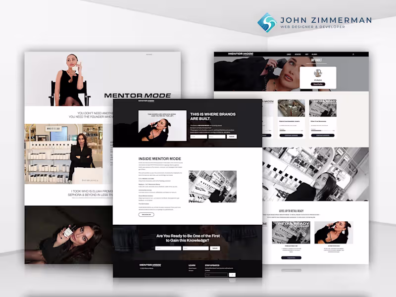 Cover image for Custom Kajabi Website & Membership Build for Mentor Mode