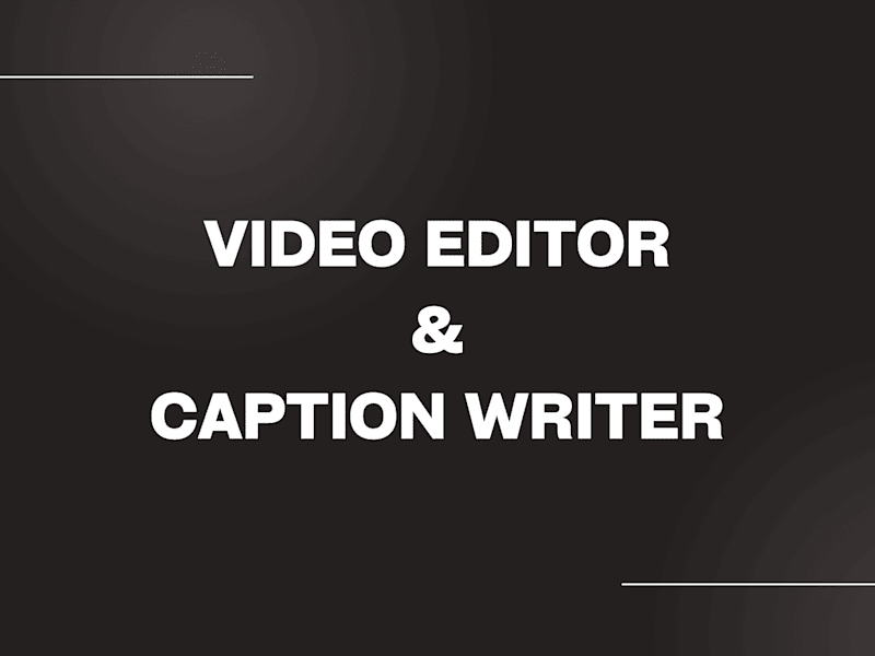 Cover image for Video Editing and Closed Captioning Services
