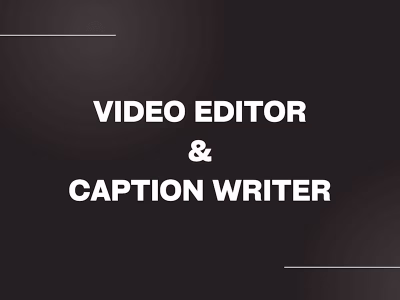 Cover image for Video Editing and Closed Captioning Services