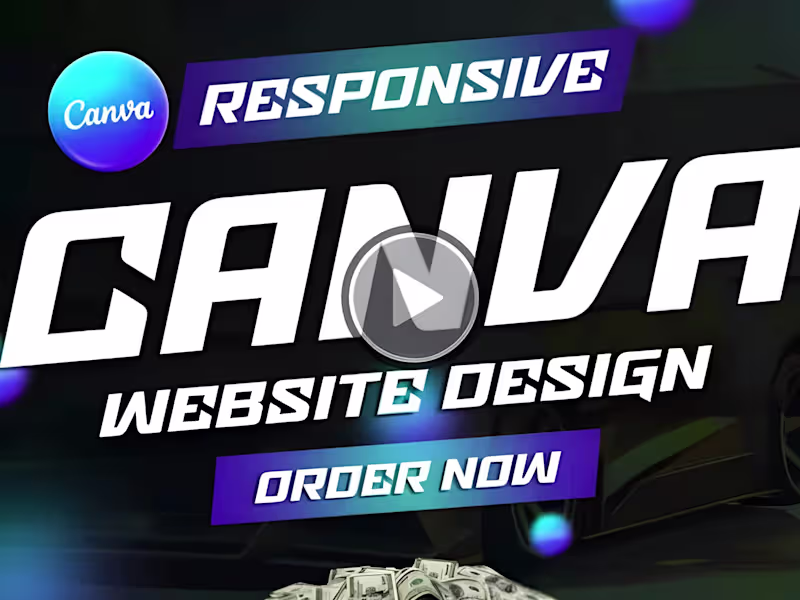 Cover image for I Will Create Stunning Portfolio Website Using Canva