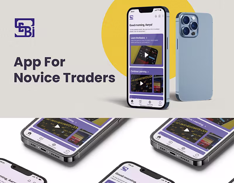 Cover image for App for Novice Traders on Behance