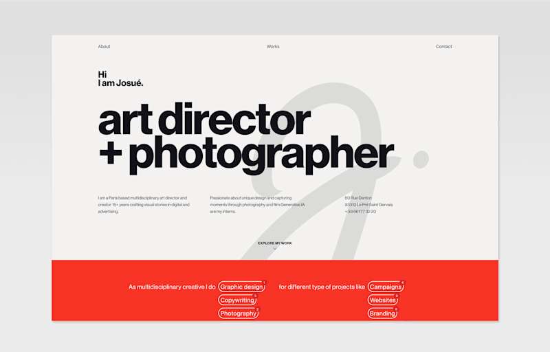 Cover image for Fullstack development for an art Director / photographer