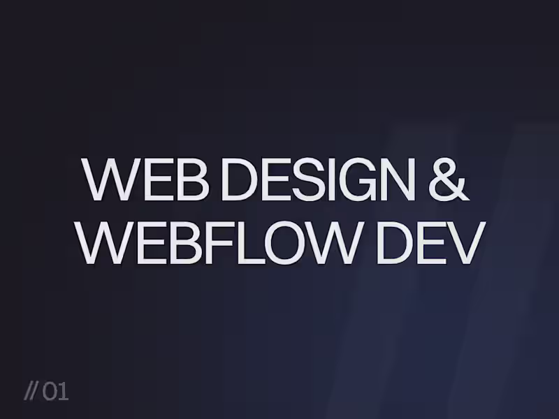 Cover image for Website Design & Development in Webflow