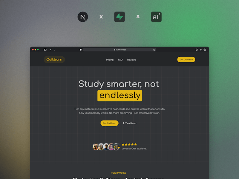 Cover image for Fullstack Development of Quiklearn's AI Learning Platform