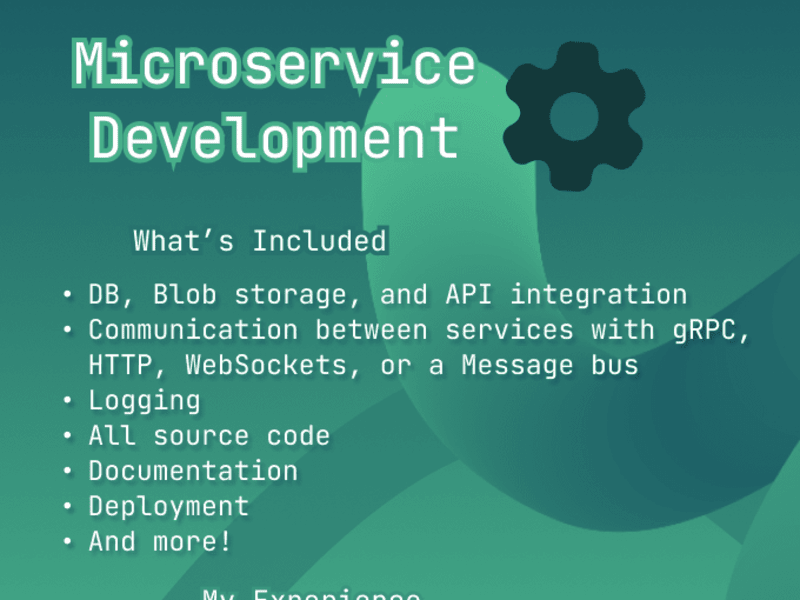 Cover image for Microservice & Kubernetes Development