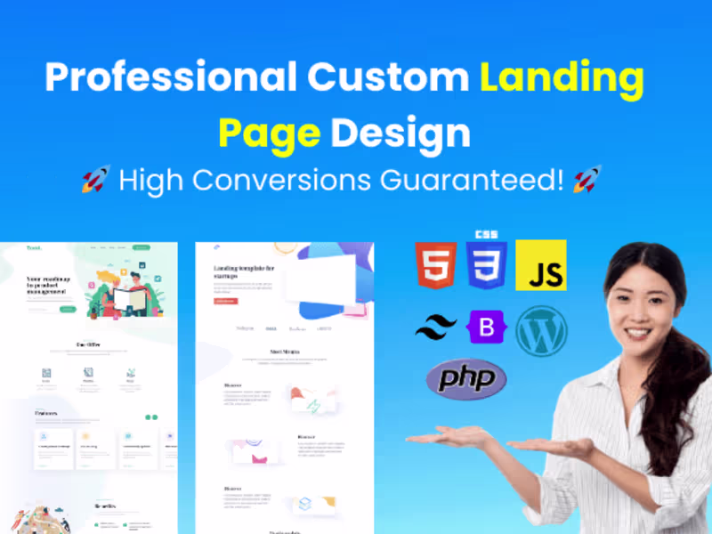 Cover image for Professional Custom Landing Page Design