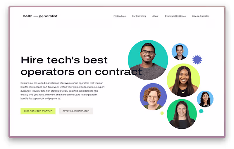 Cover image for Hello Generalist job marketplace — Webflow Design & Build