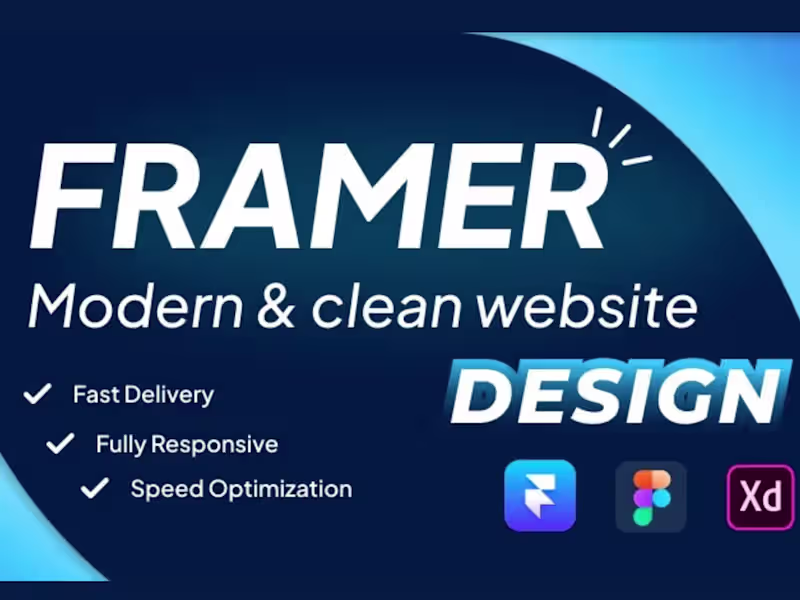 Cover image for I will design framer website landing page edit framer template