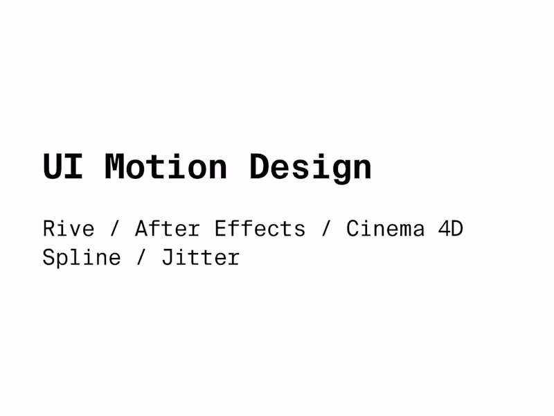 Cover image for UI Motion Design