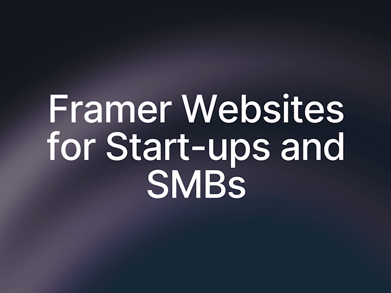 Cover image for Framer Landing page Website for Small to Medium Sized Businesses