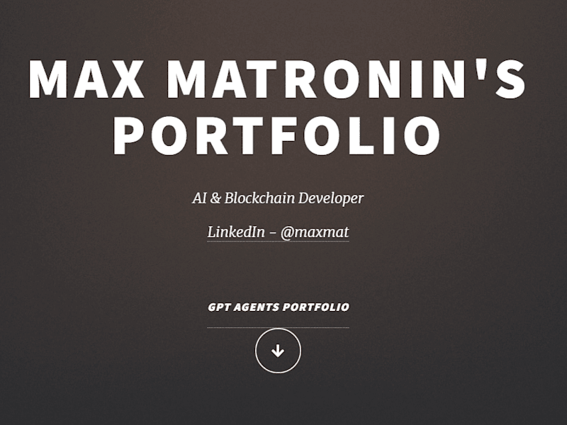 Cover image for Max Mat Portfolio