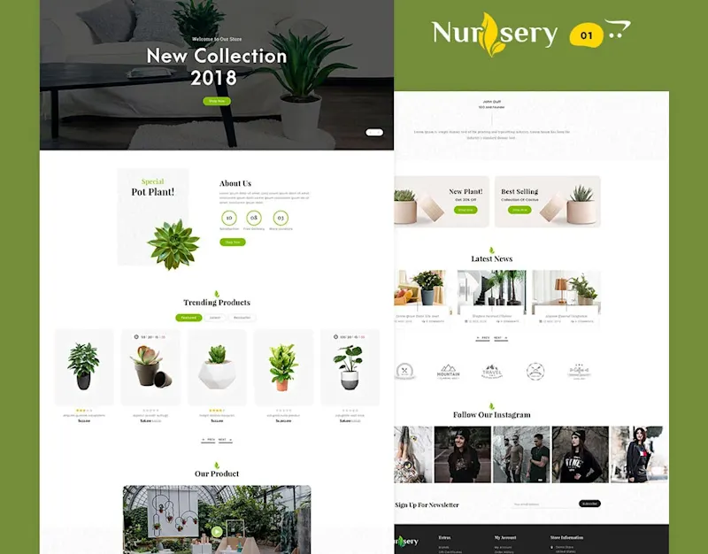 Cover image for Nursery Plant - OpenCart Theme Planting & Home Decor