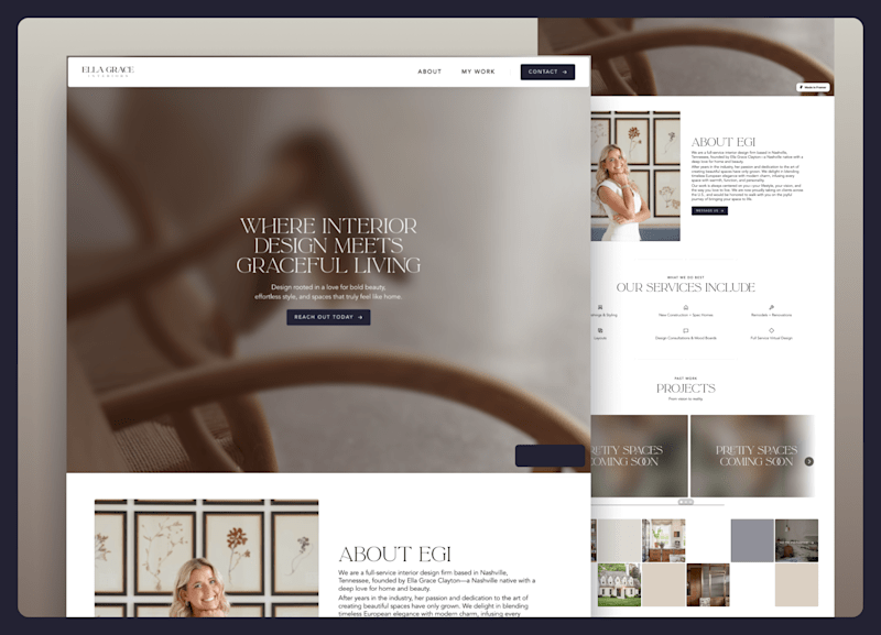 Cover image for Responsive Website Design for Ella Grace Interiors