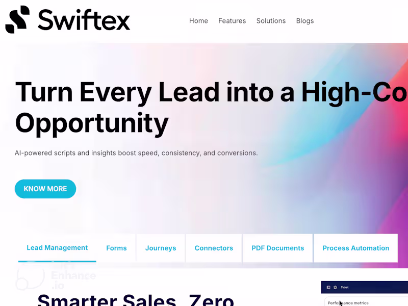 Cover image for Swiftex : A No-Code Platform for Scalable Form and Journey
