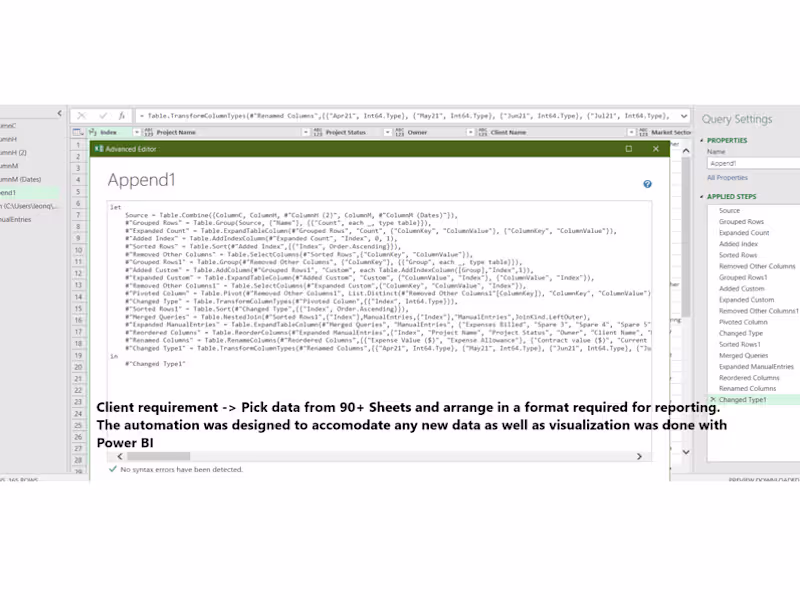 Cover image for Excel Automation (VBA Macros + PowerQuery)