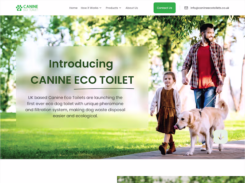 Cover image for Canine Eco Toilet Website