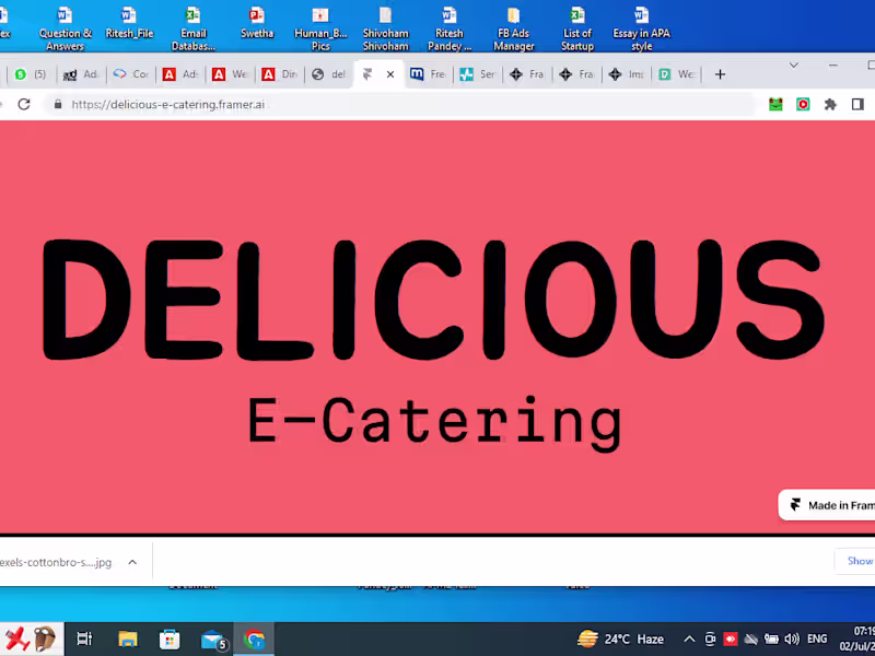 Cover image for Delicious E-Catering