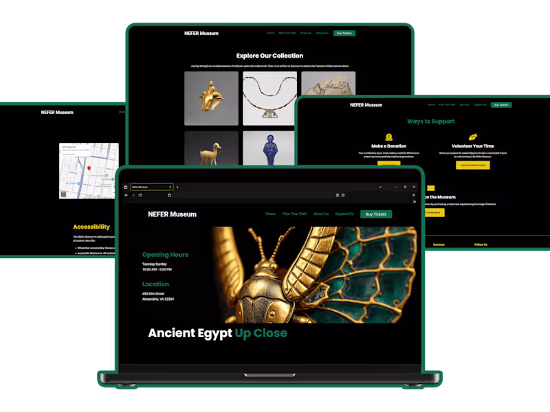 Cover image for Nefer Museum Website