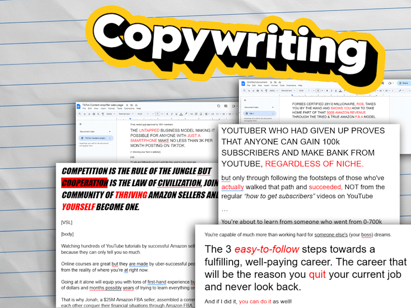 Cover image for Copywriting (sales pages and emails)