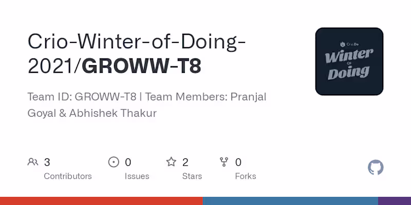 Cover image for Crio-Winter-of-Doing-2021/GROWW-T8