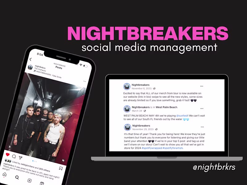 Cover image for NIGHTBREAKERS Social Media Management