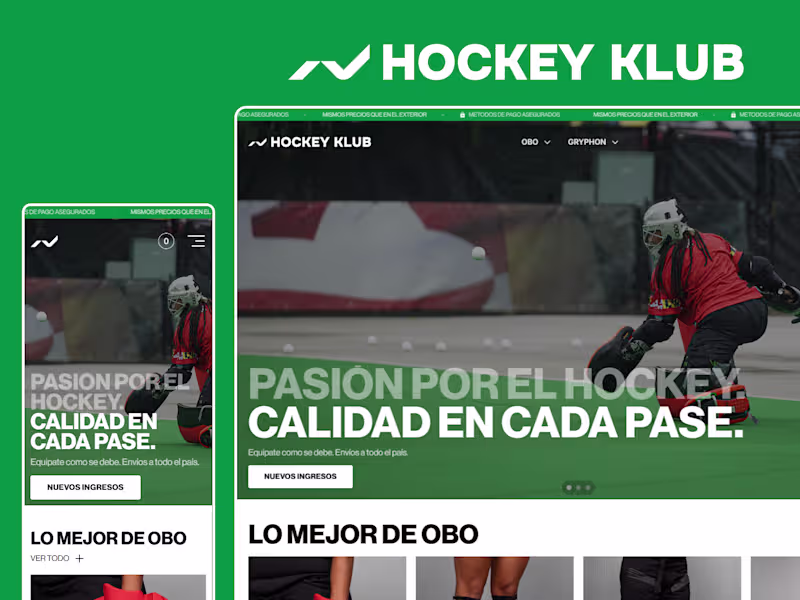 Cover image for Ecommerce Website Development for Hockey Klub
