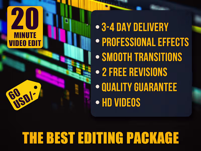 Cover image for Video Editing | 20minute
