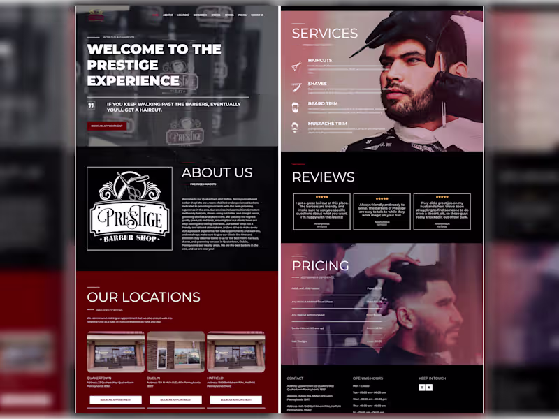 Cover image for BARBER WEBSITE