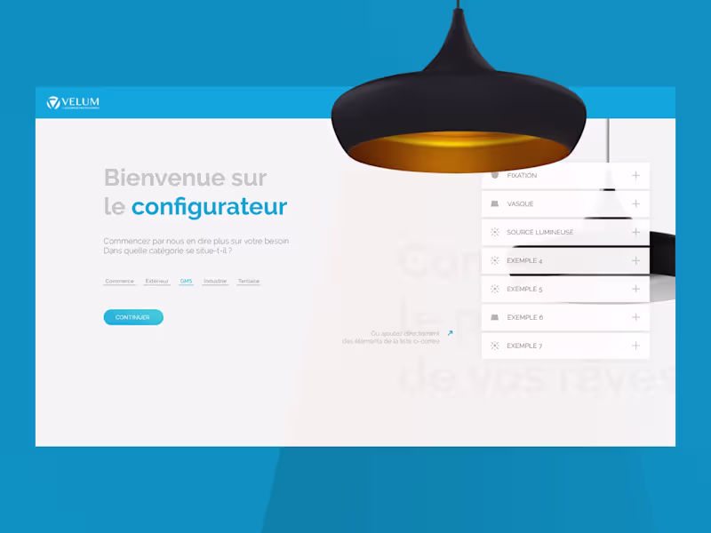 Cover image for Velum Light Configurator - Landing