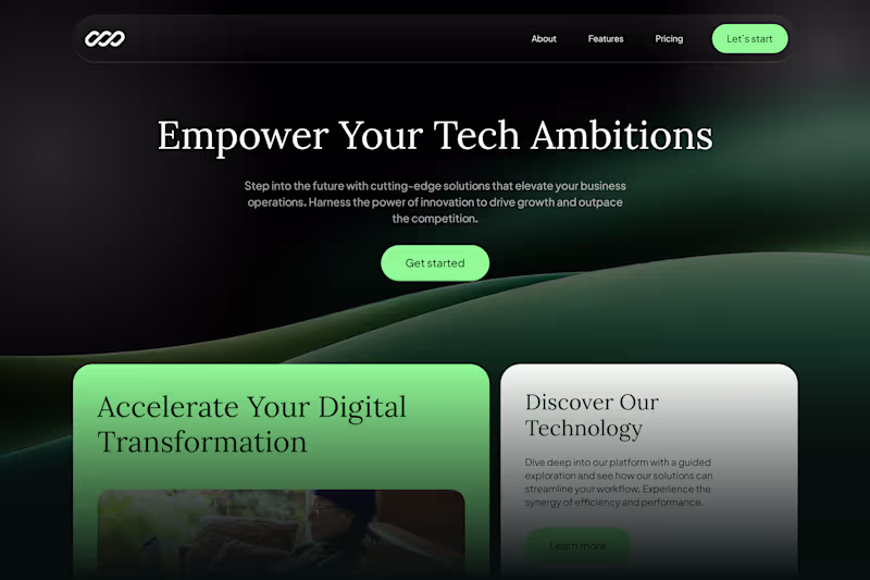Cover image for Tech Company - Concept Landing Page
