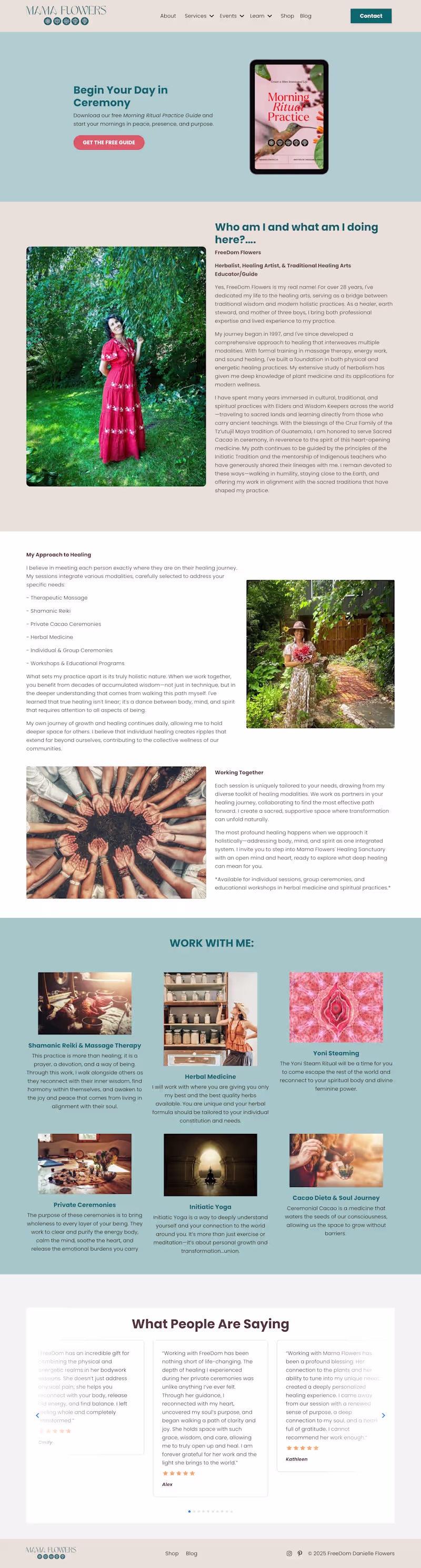 Cover image for Mama Flowers (Healing Arts) – Website, Courses & Funnels