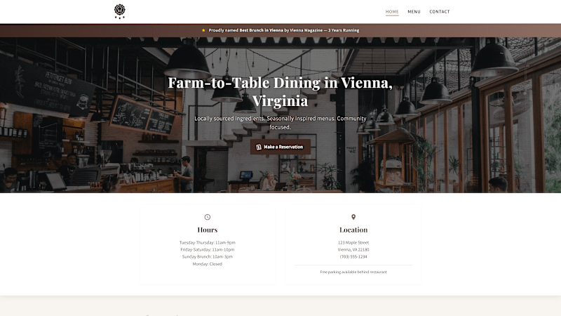 Cover image for Maple Street Bistro Website Redesign