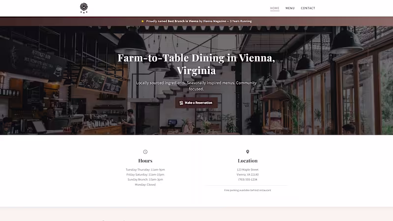 Cover image for Maple Street Bistro Website Redesign