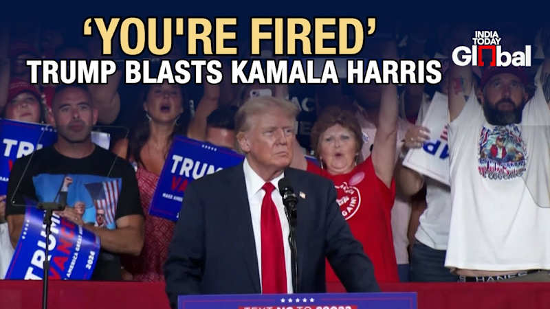 Cover image for Trump Unleashes On Kamala Harris At Rally | India Today Global …