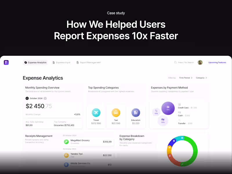 Cover image for SaaS Expense Dashboard Web App — UI/UX, Data-Viz, Figma