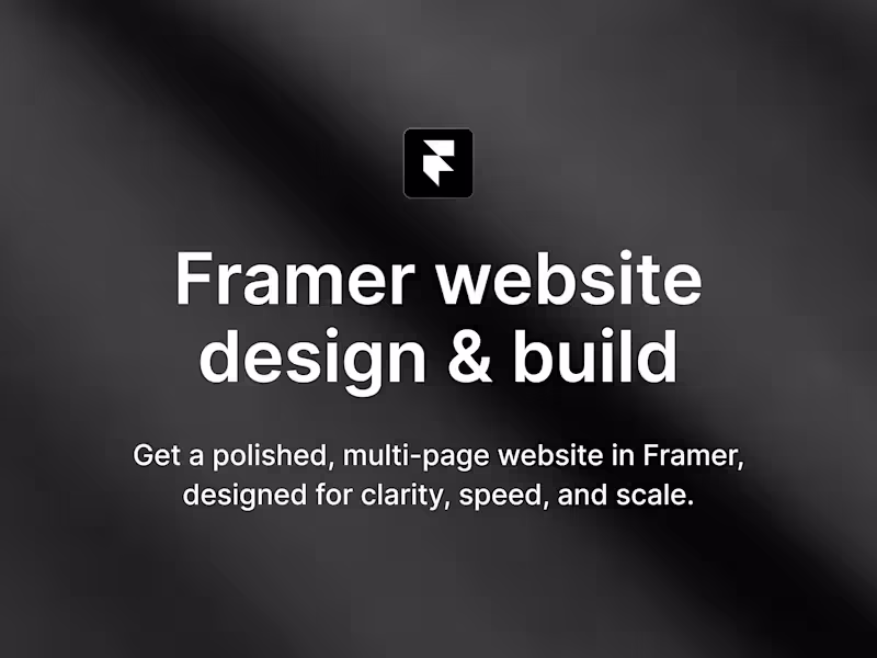 Cover image for Framer Website Design & Build