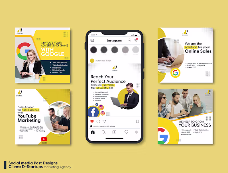 Cover image for Social Media Graphics | Marketing agency on Behance