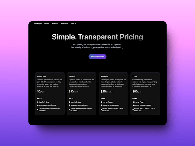 Cover image for Gym website UI design