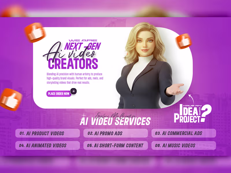 Cover image for I will create high-quality AI videos for your brand