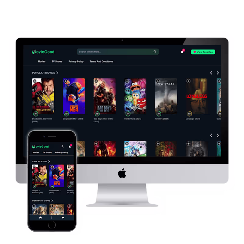 Cover image for MovieGood - A Movie Searching Website (Developed with React)