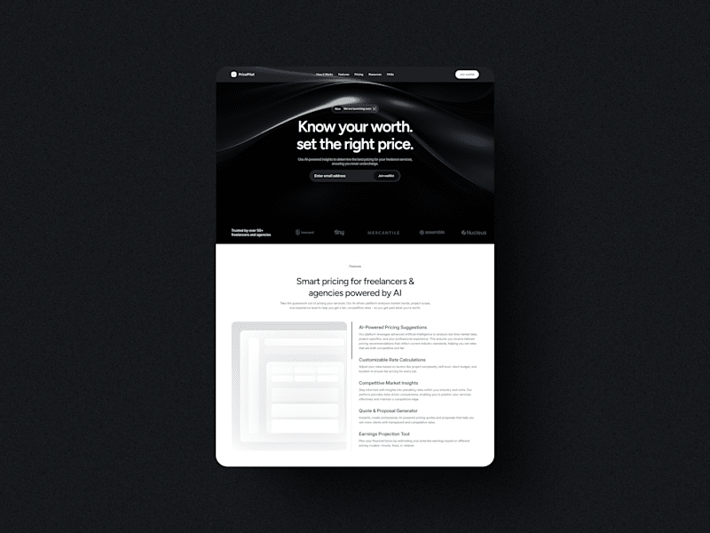Cover image for Price pilot : AI-powered pricing platform for freelancers