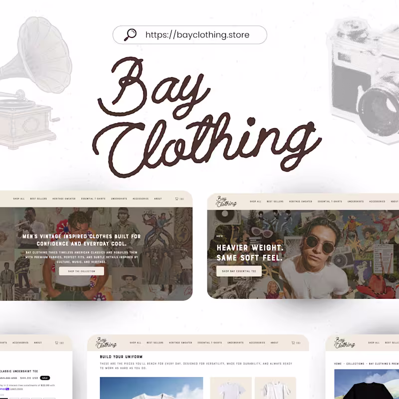 Cover image for Just Launched 🎉 Bay Clothing a men's vintage inspired herit...